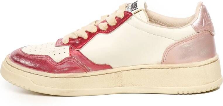 Autry Handgemaakte Leren Sneakers in Wit Multicolor Dames