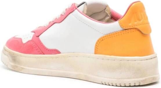 Autry Handgemaakte Vintage Lage Sneakers Multicolor Dames