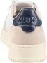 Autry Witte Crackle Leren Lage Sneakers met Marineblauw Detail White - Thumbnail 7