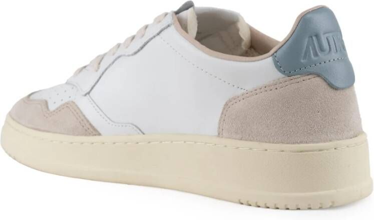 Autry Heren Wit Blauw Medalist Lage Sneakers White Heren