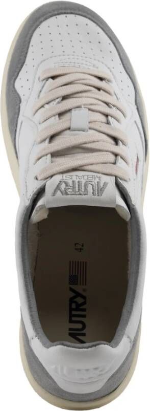 Autry Heren Wit Grijs Leren Sneakers White Heren
