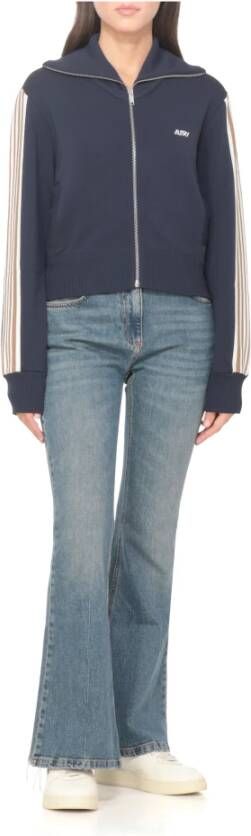 Autry Ivoor Leren Sneakers met Geperforeerde Details