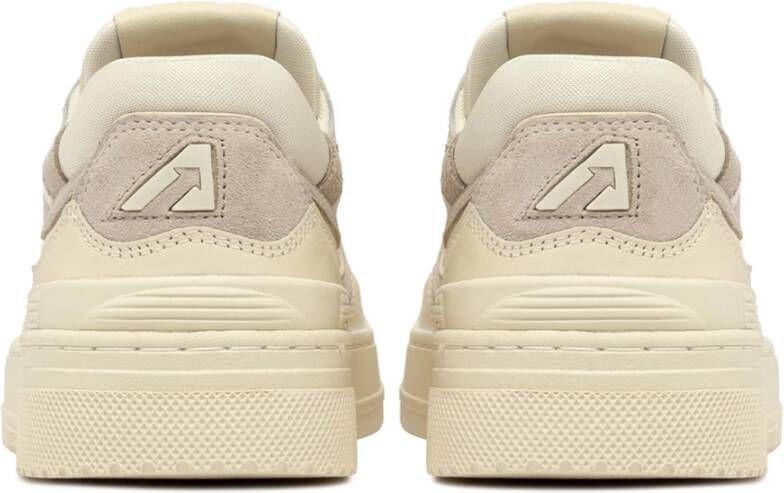 Autry Ivoor Leren Sneakers voor Vrouwen