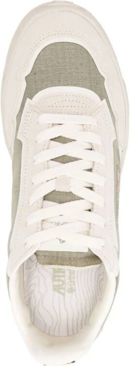 Autry Khaki Veters Rubberen Zool Sneakers White Heren