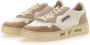 Autry Witte leren sneakers met geperforeerde neus en geborduurd logo White Dames - Thumbnail 12