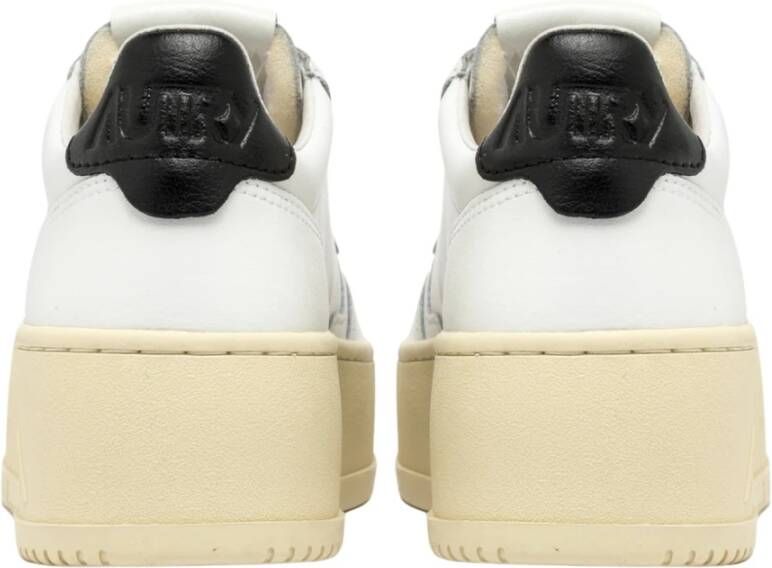 Autry Lage Leren Platform Schoenen White Dames