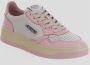 Autry Witte en Roze Lage Leren Sneakers Witte Roze Leren Sneakers voor Dames Multicolor White Dames - Thumbnail 25