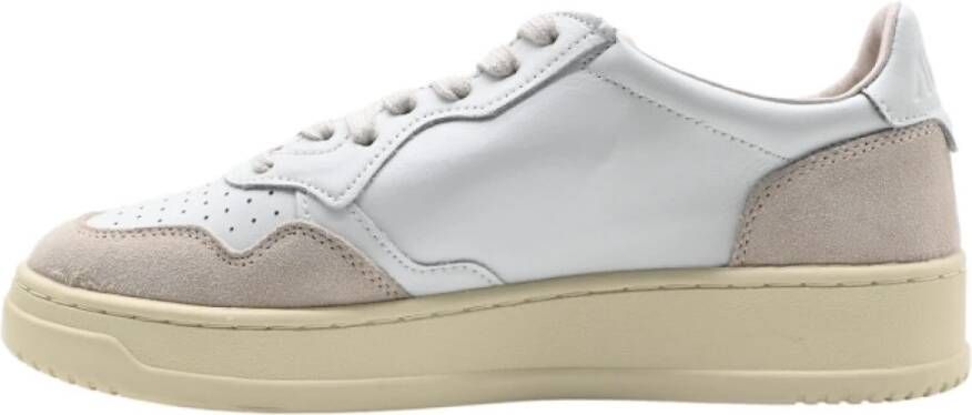 Autry Lage Leren Suède Sneakers Wit Multicolor Heren