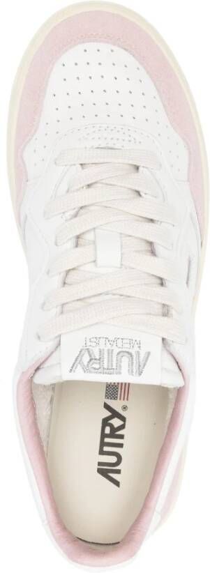 Autry Lage Medalist Sneakers in Wit Poeder Multicolor Dames