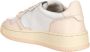 Autry Witte en Nude Leren Sneaker met Geperforeerde Neus White Dames - Thumbnail 3