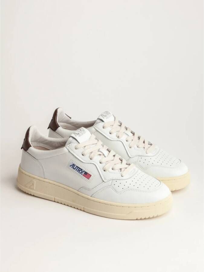 Autry Witte Leren Sneakers voor Mannen White Heren