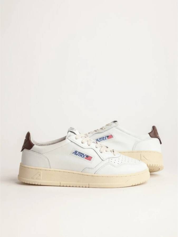 Autry Witte Leren Sneakers voor Mannen White Heren