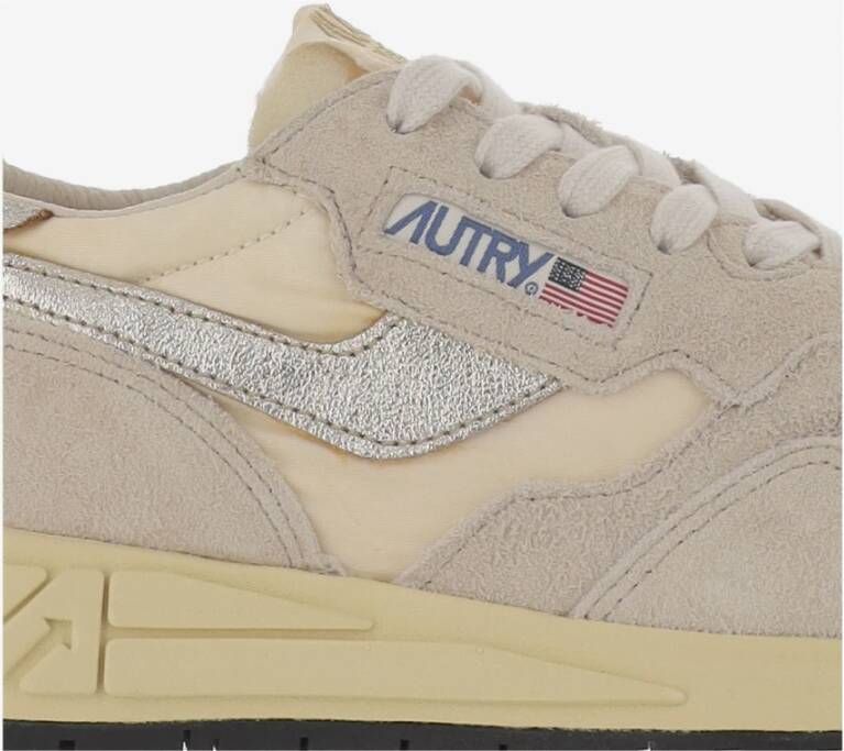 Autry Lage Reelwind Leren Sneakers Beige