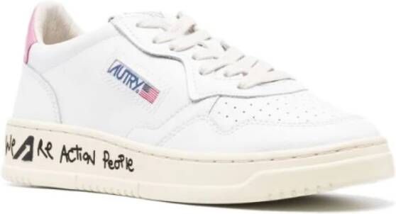Autry Lage sneakers met logo patch Wit Dames
