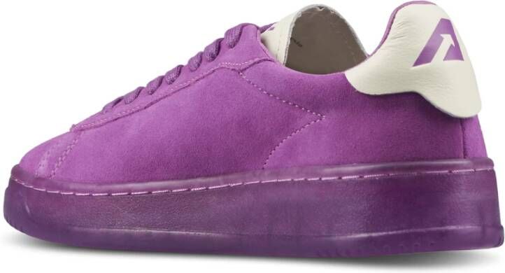 Autry Lage Top Sneakers Dallas Stijl Purple Dames