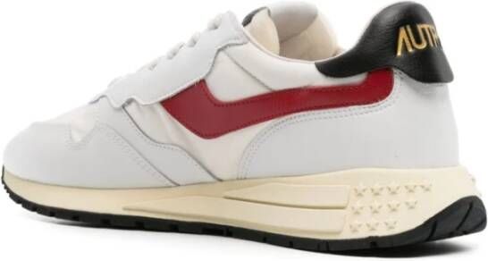 Autry Lage Top Wit Rood Sneakers Multicolor Heren