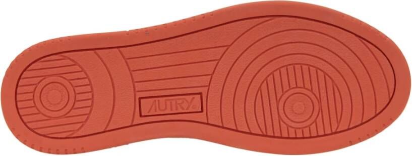 Autry Leren damessneakers met veters Orange Dames
