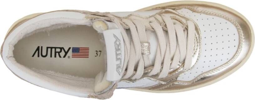 Autry Leren damessneakers met veters White Dames