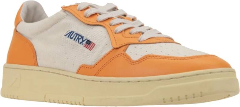 Autry Leren en stoffen vetersneakers Multicolor Heren