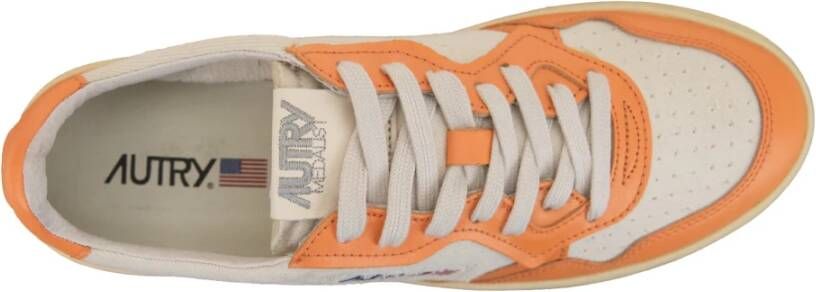 Autry Leren en stoffen vetersneakers Multicolor Heren