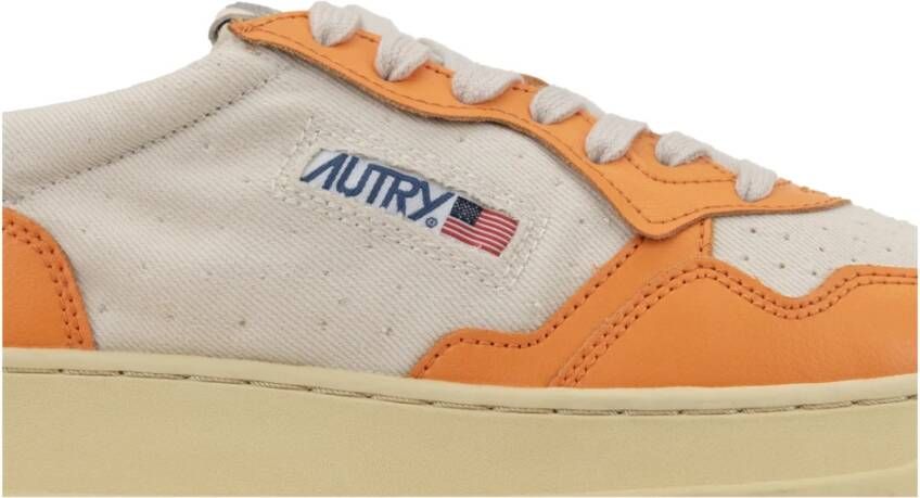 Autry Leren en stoffen vetersneakers Multicolor Heren