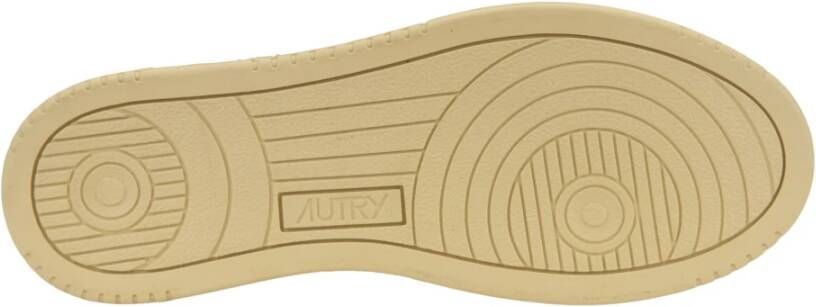 Autry Leren en stoffen vetersneakers White Dames