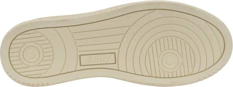 Autry Leren en stoffen vetersneakers White Dames
