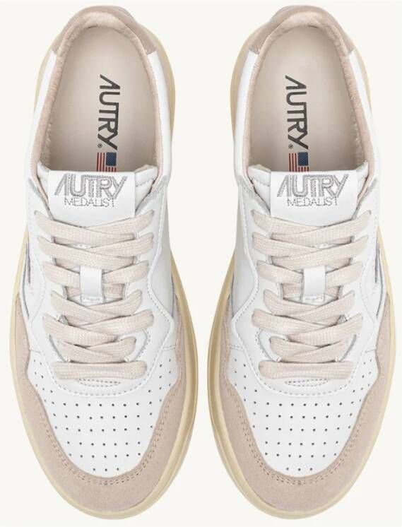 Autry Leren en suède sneakers White Dames