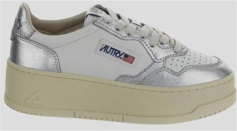 Autry Leren Lage Platform Sneakers Multicolor Dames