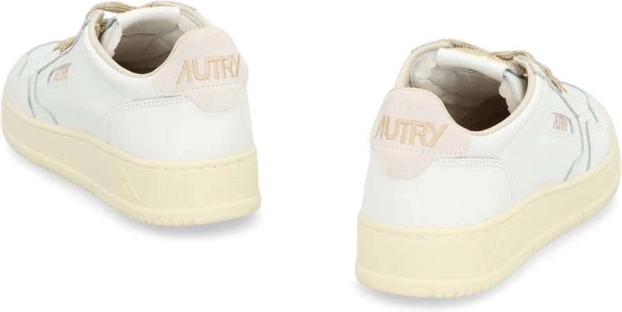 Autry Leren lage sneakers met suède inzetstuk
