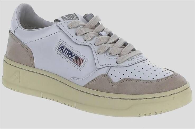 Autry Lage Leren Sneakers Beige Heren
