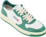 Autry Witte Groene Leren Sneakers met Geperforeerde Neus Green - Thumbnail 9