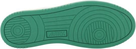 Autry Witte Groene Leren Sneakers met Geperforeerde Neus Green - Foto 10