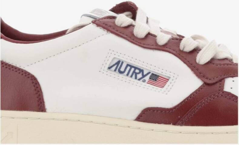 Autry Leren sneakers met logo details Rood Heren