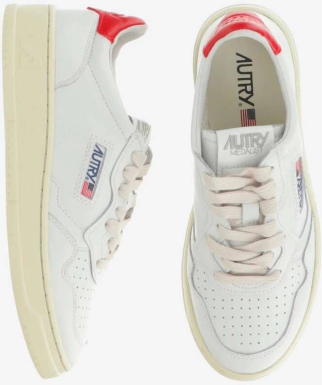 Autry Leren sneakers met logo details Wit Dames