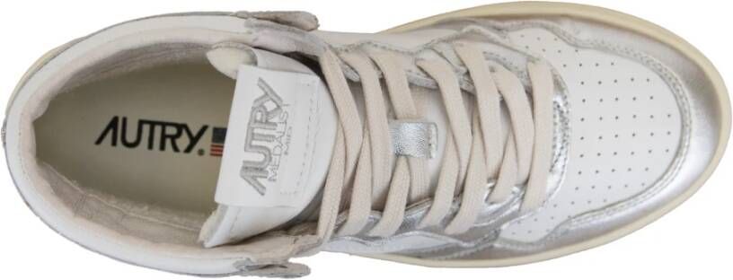 Autry Leren sneakers met veters voor dames White Dames