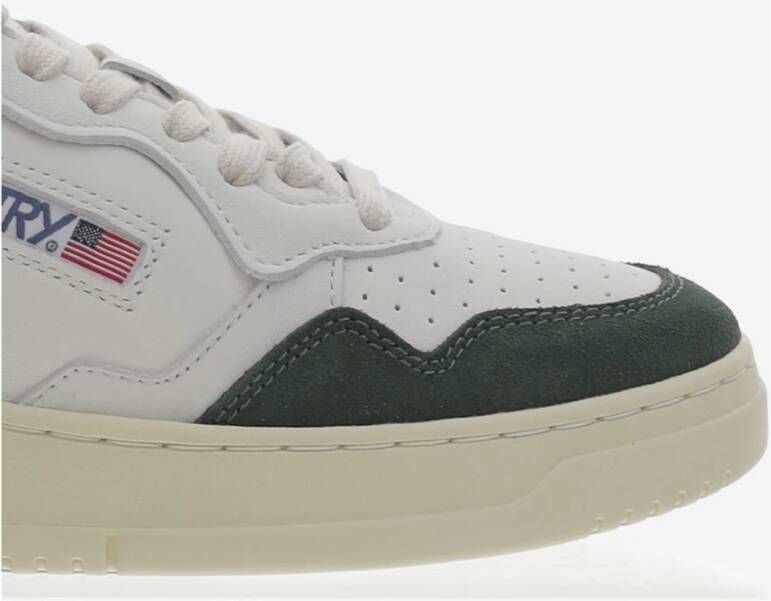 Autry Leren Sneakers Unisex Wit Groen