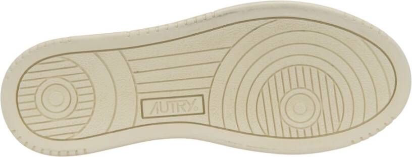 Autry Leren Stoffen Sneakers met Schubbenneus White Dames