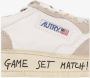 Autry Witte leren sneakers met geperforeerde neus en geborduurd logo White Dames - Thumbnail 7