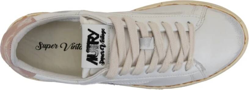 Autry Leren Veterschoenen Vintage Stijl White Dames