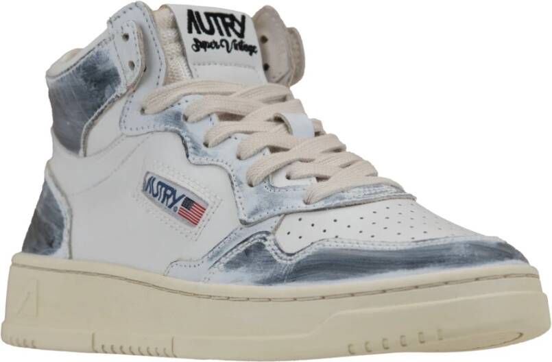 Autry Leren Veterschoenen Vintage Stijl White Dames