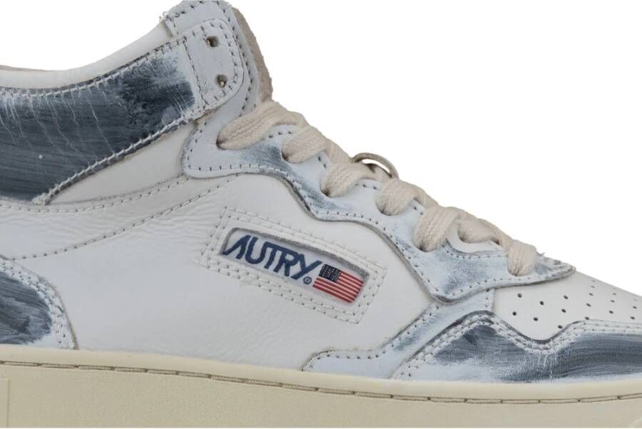 Autry Leren Veterschoenen Vintage Stijl White Dames