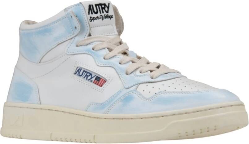 Autry Leren Veterschoenen Vintage Stijl White Heren