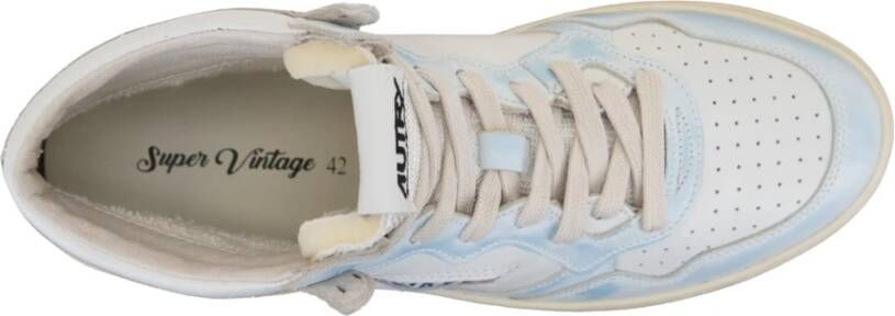 Autry Leren Veterschoenen Vintage Stijl White Heren
