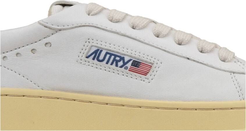 Autry Leren Veterschoenen voor Dames White Dames