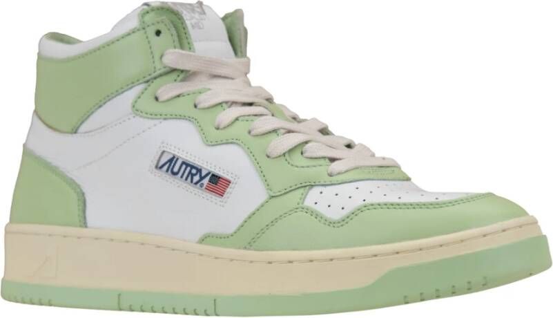 Autry Leren Vetersneakers Green Heren