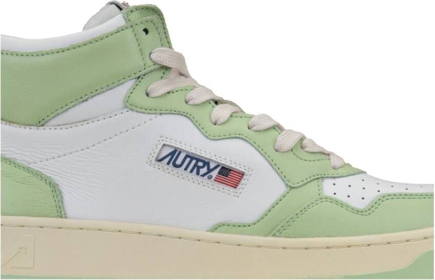 Autry Leren Vetersneakers Green Heren