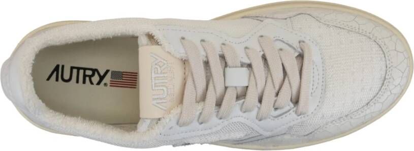 Autry Leren Vetersneakers met Schubbenneus White Dames