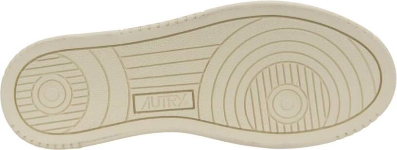 Autry Leren Vetersneakers met Schubbige Neus White Dames