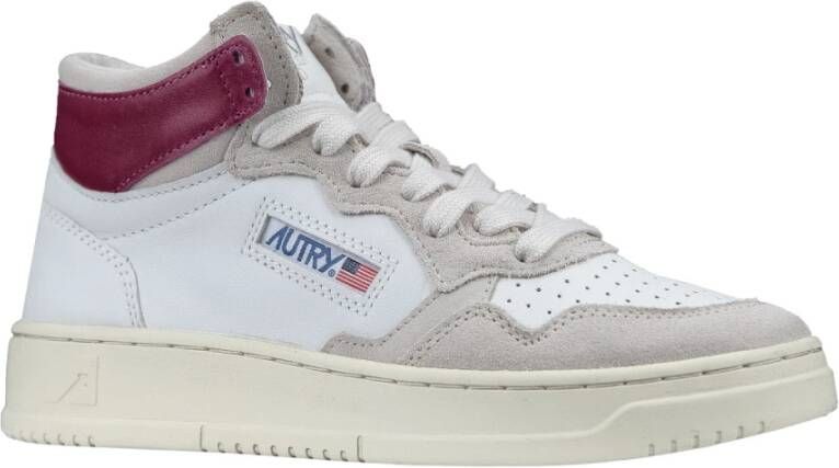 Autry Leren Vetersneakers met Suède Details Multicolor Dames